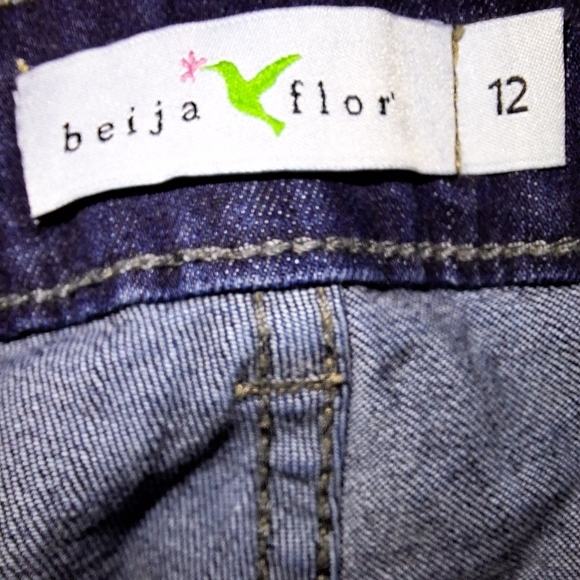 A pair of Beija Flor jennifer skinny jeans in a size 12 with a 29" inseam. - Picture 2 of 7